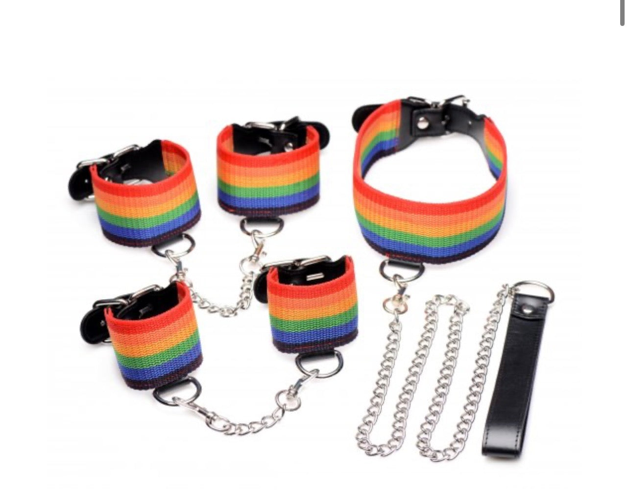 Kinky Pride Rainbow Bondage Set